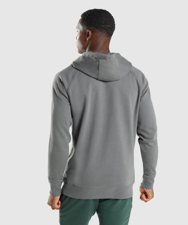 Panske Mikiny S Kapucňou Gymshark Sharkhead Infill Tmavo Siva | UP7689431